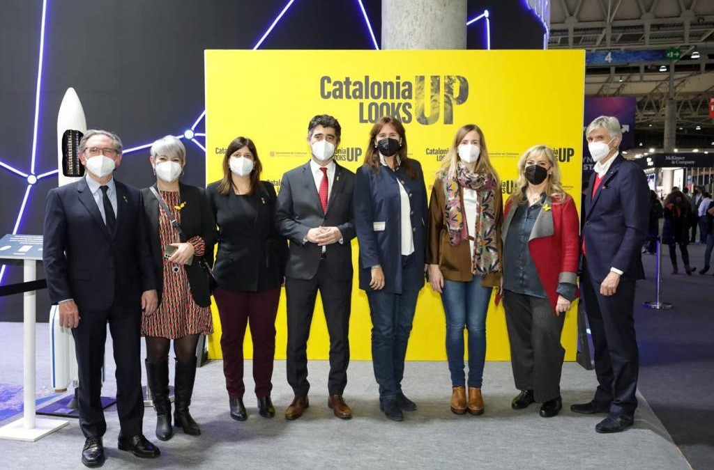 La presidenta Laura Borràs, el vicepresident Jordi Puigneró i els consellers de Junts per Catalunya assisteixen al Mobile World Congress 2022